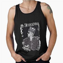 G-Dragon Kpop Soloist from Big Bang Black Collage Design Tank Top