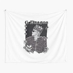 G-Dragon Kpop Soloist from Big Bang Black Collage Tapestry