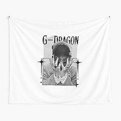 G-Dragon Kpop Solo from Big Bang Monochrome Classic Design Collage Tapestry