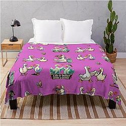 Life Is Better with Geese Throw Blanket