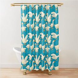 World's Silliest Gaggle of Geese Shower Curtain