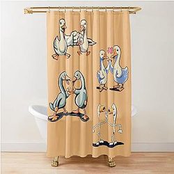 Life Is Better with Geese Shower Curtain