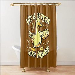 Life is better with Geese Shower Curtain