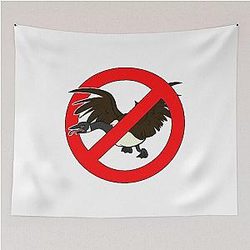 Canadian Geese No Geese Allowed Hissing Tapestry