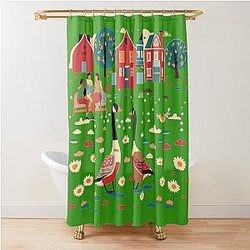 Life Is Better with Geese Shower Curtain