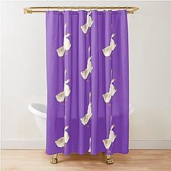 Two White Goose Shower Curtain