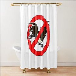 No Canadian Geese Allowed Hissing Shower Curtain