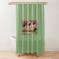 Canada Geese Flying Shower Curtain