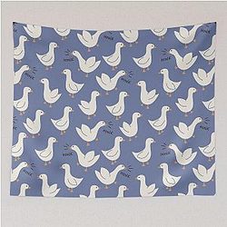 Honk geese - deep periwinkle Tapestry