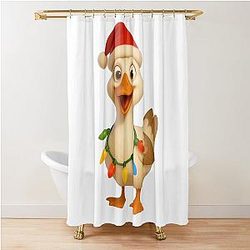 Christmas Geese Shower Curtain
