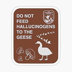 Feed Hallucinogens to the Geese Sticker