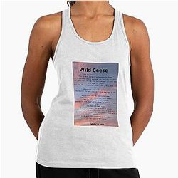 Wild Geese Poem by Mary Oliver Racerback Tank Top