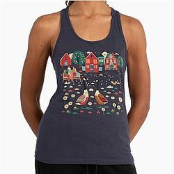 Life is better with geese racerback tank top