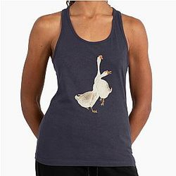 Two White Goose Racerback Tank Top