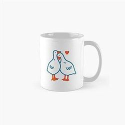 Cute Kissing Geese - Adorable Love Birds Graphic Classic