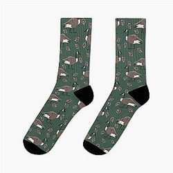 Small Scale Canadian Geese Textured Pattern Socks