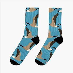 Canada Geese in flight Socks