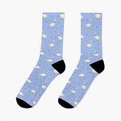 Geese and Flowers Socks