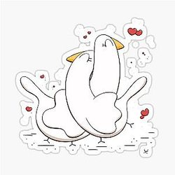 Geese in love Sticker