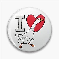 I Love Geese Pin