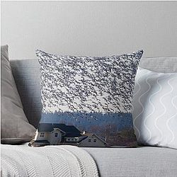 Skagit Valley Goose Throw Pillow