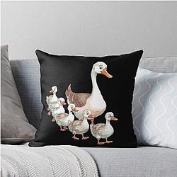 Life is better with geese throw pillow