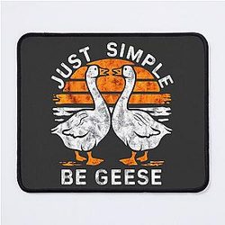 JUST SIMPLE BE GEES: Embrace the White and Orange Goose Life Mouse Pad