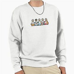 Row of Summer Geese Pullover Sweatshirt