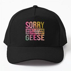 Goose Thinking About Geese in Watercolor Cap