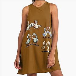 Life is Better with Geese A Line Dress