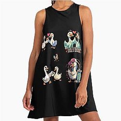 Life is better with geese A-line dress