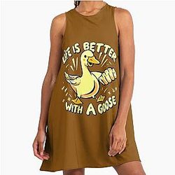 Life is better with geese A-Line Dress