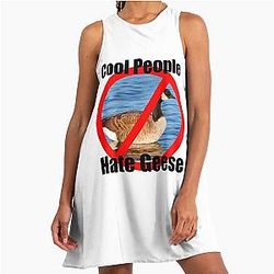 Cool People Hate Geese A-Line Dress