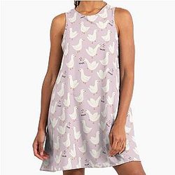 Honk geese - dusty lilac A-Line Dress