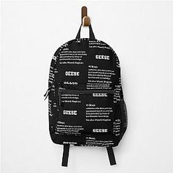 Geese Definition Funny Geese Quote Cool gift for geese lover Backpack
