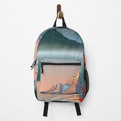 Flying Geese Mountains Poster Backpack