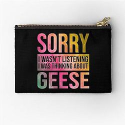 Goose Thinking About Geese in Watercolor Pouch