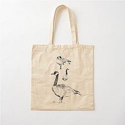 Canadian Geese Cotton Tote Bag