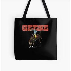 Geese Cowboy All Over Print Tote Bag