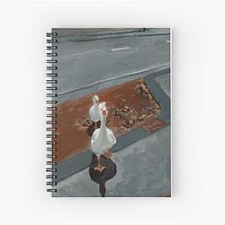 Geese on the cycle lane Notebook