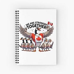 We Are Stronger Together Canadian Unity Geese Spiral Notebook