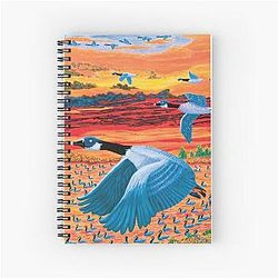Flying Blue Geese Notebook