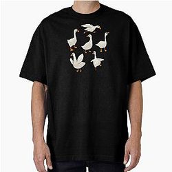World's Silly Gaggle of Geese Oversized T-Shirt