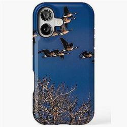Geese in flight iPhone case
