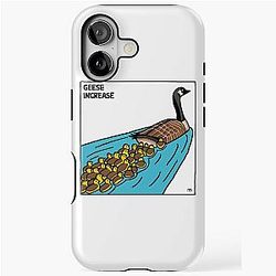 Geese with baby iPhone Tough Case