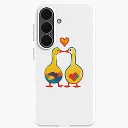 Kissing Geese Adorable Love Birds Graphic Samsung Galaxy Soft Case