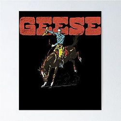 Geese Cowboy Poster