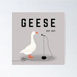 Geese Band Graphic Gray Poster