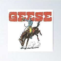 Geese Retro Cowboy Poster