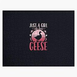 Just a girl who loves geese vintage jigsaw puzzle